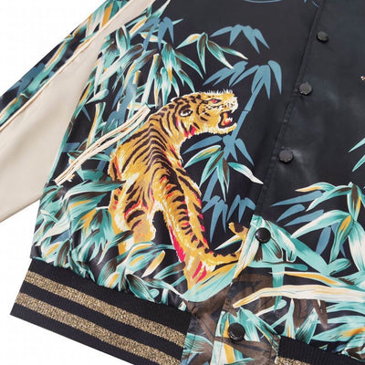 Chaqueta Bomber de Seda Estilo Urbano Unisex - Image 9