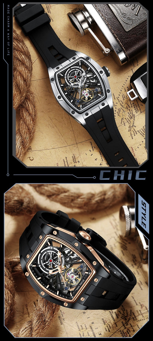 Reloj Automático de Acero Inoxidable con Caja Hueca para Hombre - Image 26