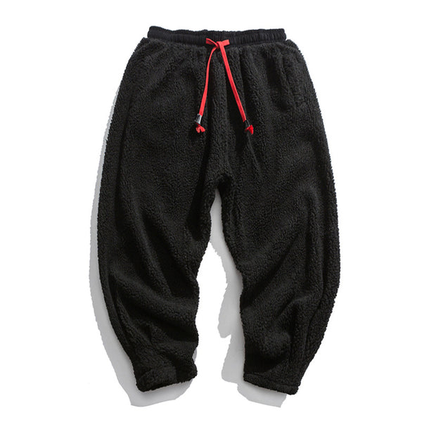Pantalones de Lana de Cordero Gruesos y Cálidos para Hombre