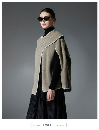 Capa Reversible de Lana Doble Faz con Bufanda Integrada - Image 23