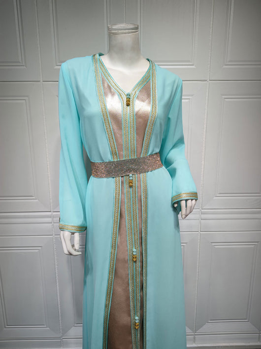 Vestido Chifón Modesto para Mujer - Ropa Musulmana Elegante - Image 12