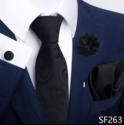 Combo Corbata, Traje y Pañuelo de Bolsillo para Hombre - Juego 8 - Image 69