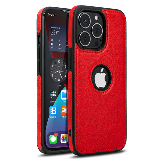 Funda para Celular con Patrón de Cuero y Costuras Decorativas - Image 5