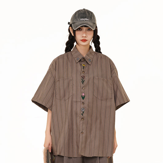 Camisa Casual de Rayas Verticales para Hombre - Image 9