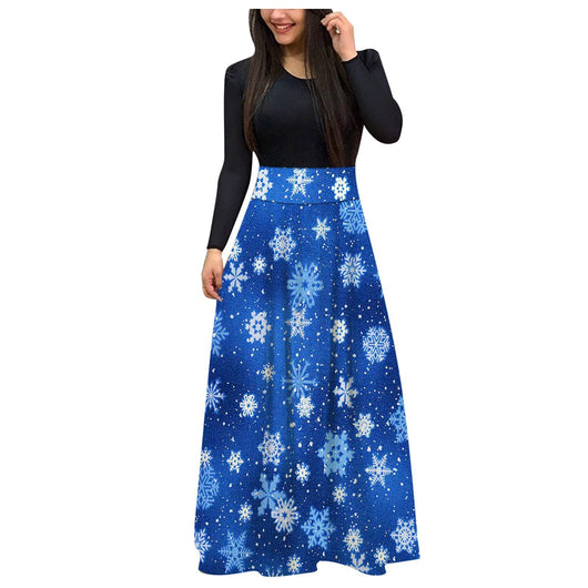 Conjunto de Falda Larga con Estampado Navideño Europeo y Americano - Image 25