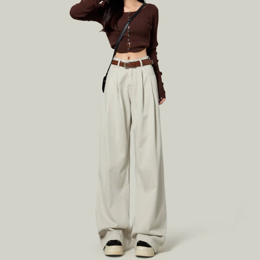 Pantalones Rectos de Tiro Alto para Mujeres Petite - Image 19