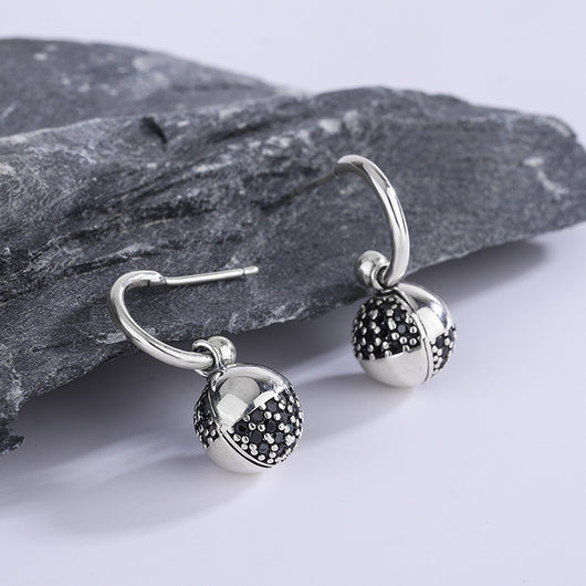 Aretes de Plata 925 Diseño Esfera de Deseos con Circonita - Image 8