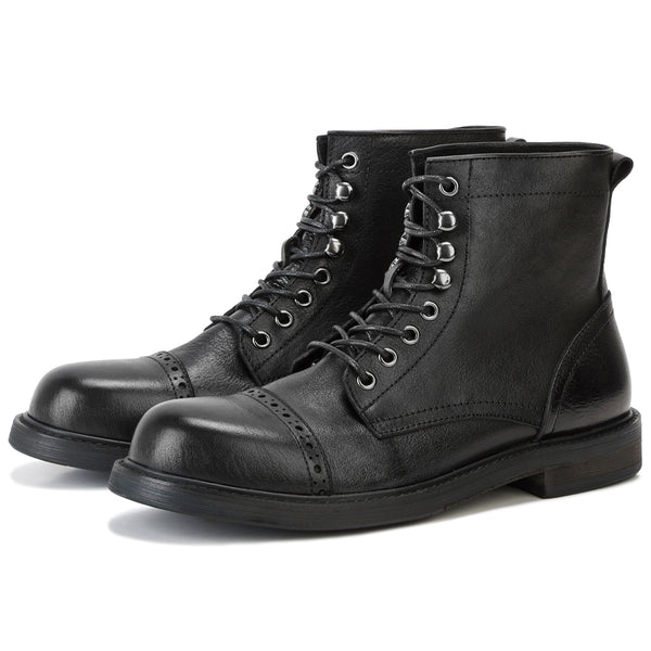 Zapatos Casuales de Cuero para Hombre con Suela Gruesa - Image 3