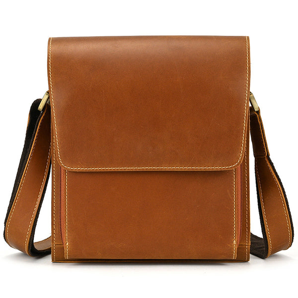 Bolso Bandolera de Cuero Genuino para Hombre