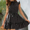 Falda Retro Ajustada Cuello Redondo para Mujer