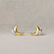 S925 Plateado Dreams Come True Moon Wing Stud Earrings Ear studs