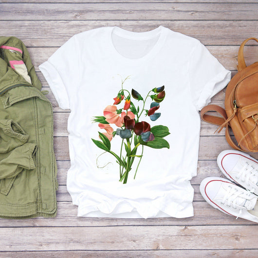 Blusa Estampado Floral Blanca Manga Corta - Image 11