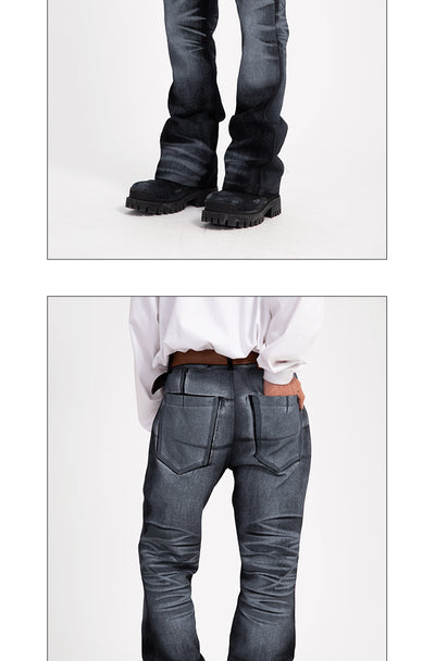 Jeans Casuales de Cintura Alta con Degradado para Hombre - Image 6