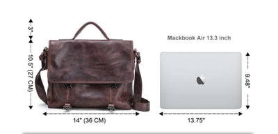 Bolsa Mensajera de Cuero Genuino para Hombre - Image 6