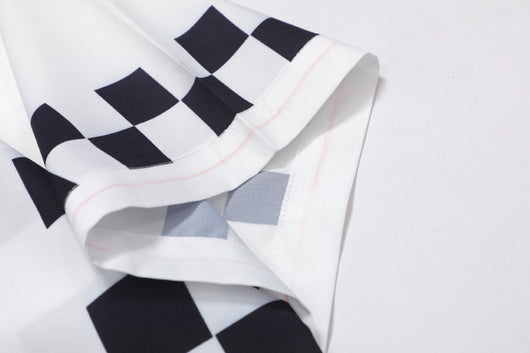 Camisa Manga Corta Cuadros Retro para Hombre - Image 8