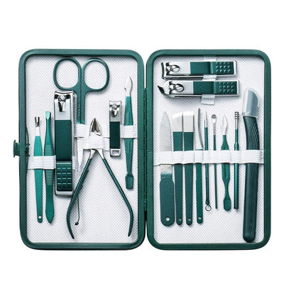 Set de Cortaúñas Portátil Verde Oscuro - Image 4