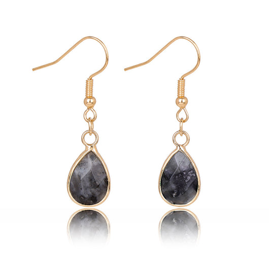 Aretes Colgantes de Piedra Gota de Agua - Diseño Versátil para Mujer - Image 15