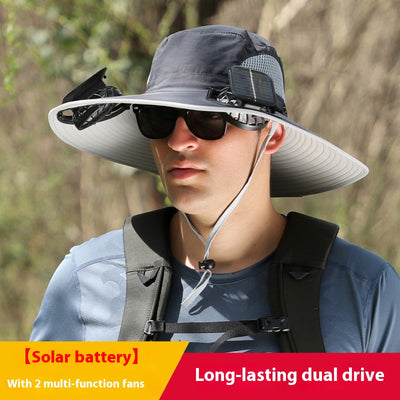 Sombrero Solar con Ventilador USB - Protección y Comodidad para Actividades Outdoor - Image 10