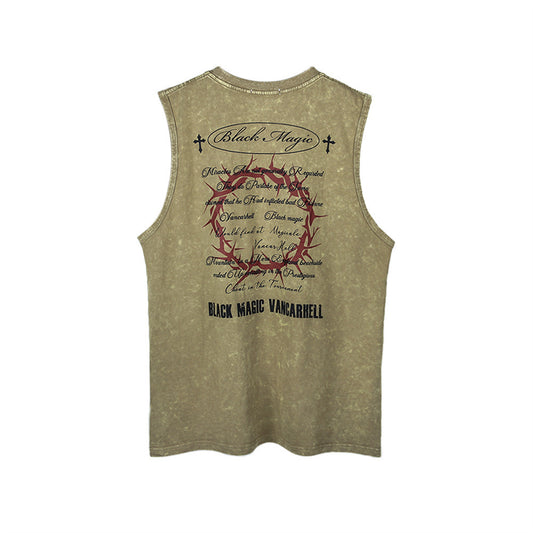 Camiseta Sin Mangas Estilo Desgastado para Hombre - Image 2
