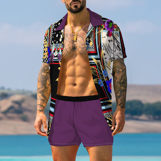 Traje Estampado Retro Moderno para Hombre - Image 2