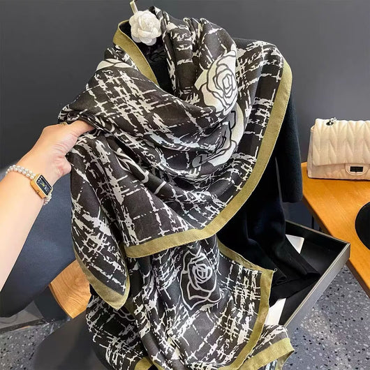 Foulard de Algodón y Lino Ligero - Pareo Sedoso Protección Solar para Playa y Viajes - Image 17