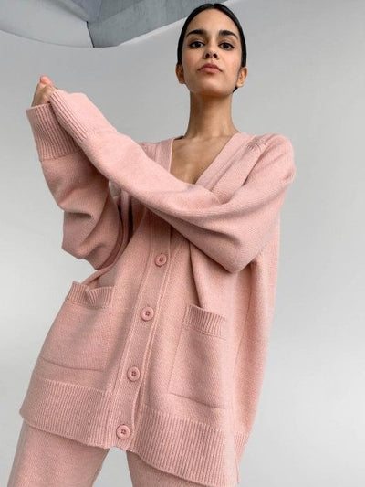 Conjunto de Suéter Holgado Manga Media para Invierno Mujer - Image 17