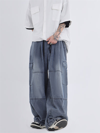 Jeans de Trabajo Holgados Efecto Desgastado - Image 3