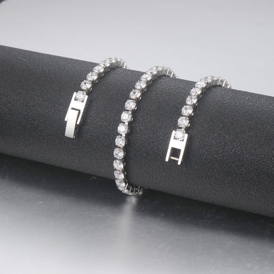 Reloj Pulsera Unisex Acero Inoxidable con Diamantes Incrustados