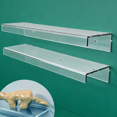 Repisa Mural Acrílico 38cm con Divisor en U