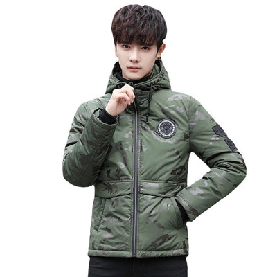 Chaqueta de Plumón Camuflada Impermeable Slim Fit para Hombre - Image 5