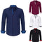 Camisa Hombre Estiramiento Cuádruple con Lunares y Bloques de Color