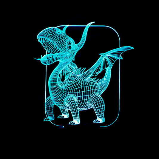Luz Estéreo 3D Acrílica LED con Control Remoto Táctil