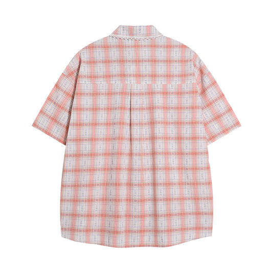 Camisa a Cuadros Manga Corta Unisex - Image 3