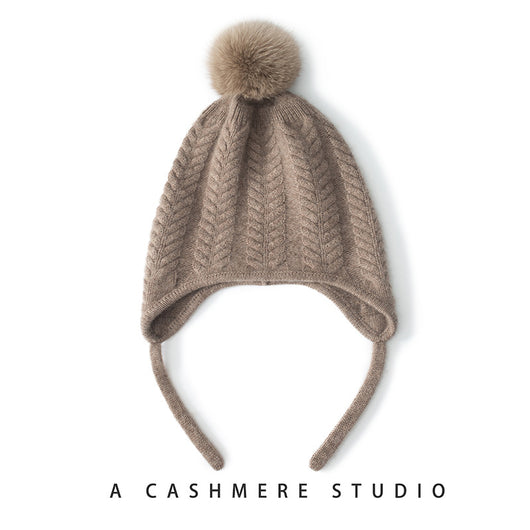 Gorro de Lana Cashmere con Protección de Orejas - Diseño Trenzado Grueso - Image 10