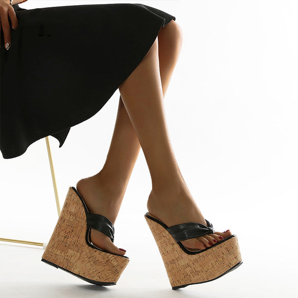 Sandalias Tipo Flip Flop con Tacón Alto de 16 cm para Mujer