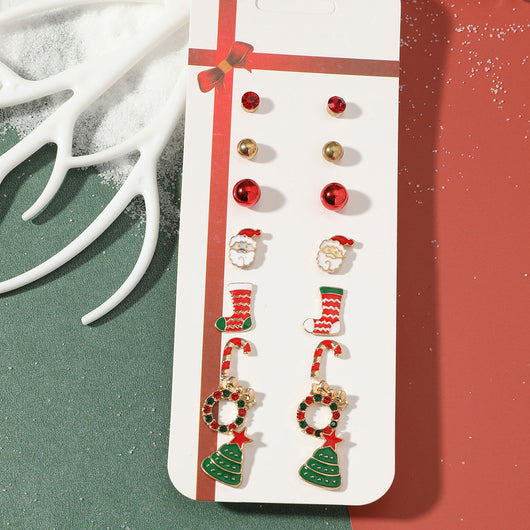 Aretes Navideños Set Renos Cartoon Fashion - Image 10