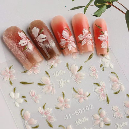 Adhesivos de Uñas 5D con Relieve Estéreo - Ornamentos Decorativos - Image 2