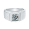 Simple Sterling Plateado Moissanite Men's Ring Collectionng 5 Estilo number 8