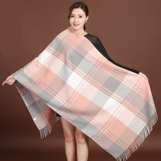 Bufanda de Cachemira Cuadros Británica Doble Faz para Mujer 200x70cm - Image 40