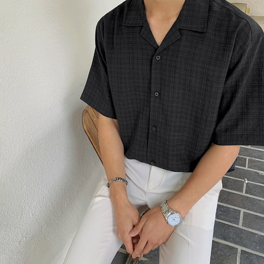 Camisa a Cuadros de Manga Corta para Hombre - Estilo Casual y Fresco - Image 5