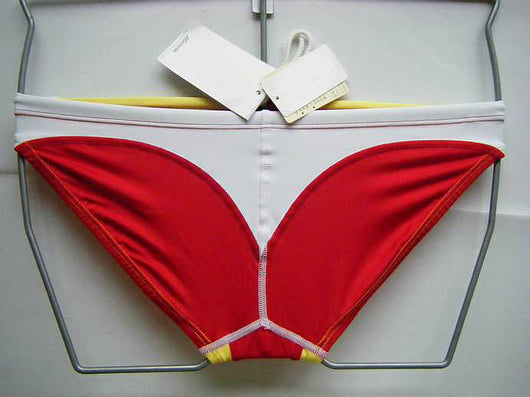 Bóxer de Baño Hombre Clásico Tricolor Rojo Blanco Amarillo - Image 3
