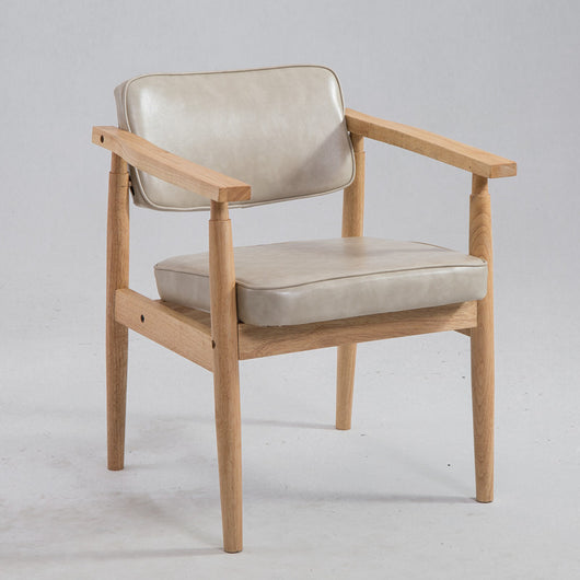 Silla Retro de Madera Maciza con Respaldo y Reposabrazos para Café - Image 23