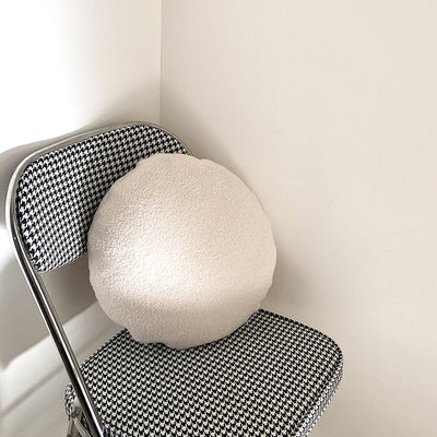 Almohada de Terciopelo Suave Cordero Toffee Blanco con Núcleo Reforzado - Image 3