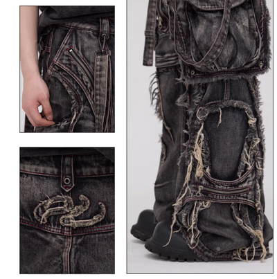 Pantalón Vaquero de Trabajo con Correas Desmontables y Reconfigurables - Image 10