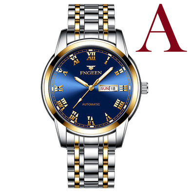 Reloj de Moda para Hombre con Banda de Acero Inoxidable y Esfera Luminosa - Image 2