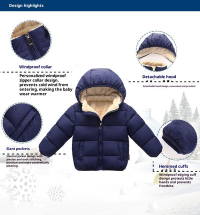 Abrigo de Invierno Infantil con Algodón Acolchado y Forro Polar - Image 18
