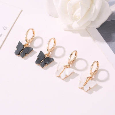 Aretes Mariposa Acrílicos Multicolores para Mujer - Image 34