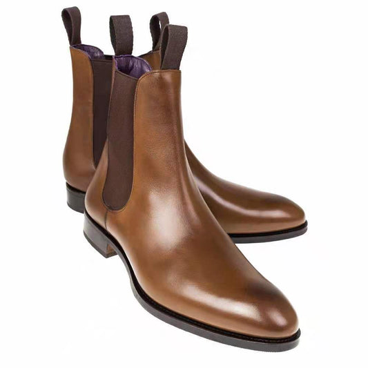 Botas de Cuero Cortas para Hombre - Estilo Minimalista