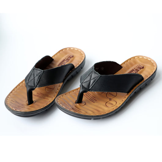 Sandalias de Cuero Genuino para Hombre - Chanclas Cómodas de Verano