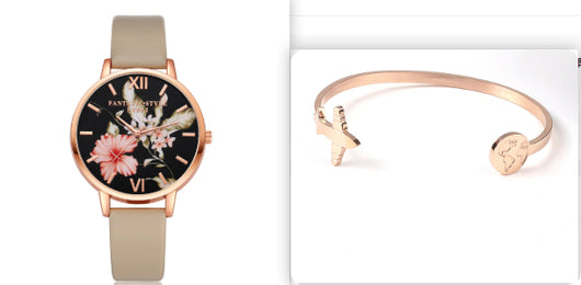 Reloj de Pulsera Lvpai para Mujer en Oro Rosa con Diseño Floral y Correa de Cuero - Image 19